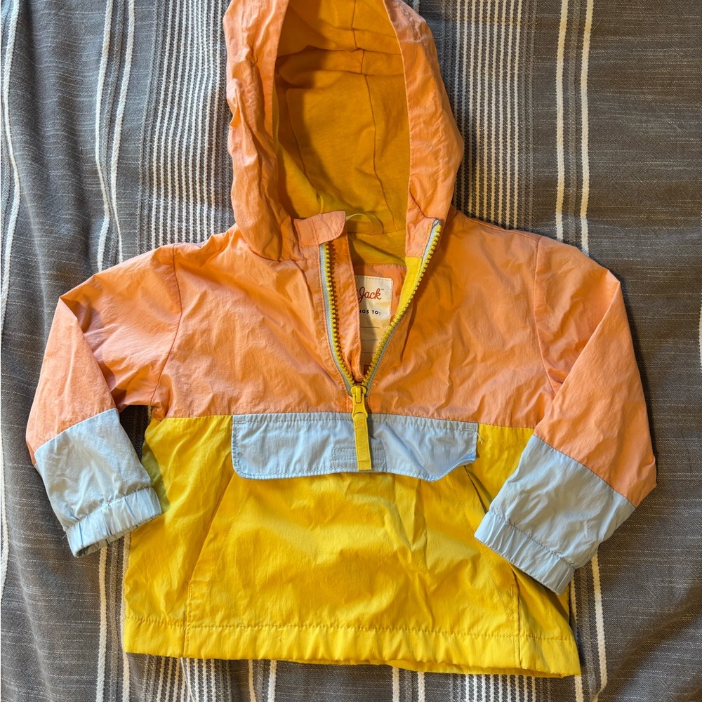 Cat & Jack Orange, Yellow, and Blue Kids Raincoat